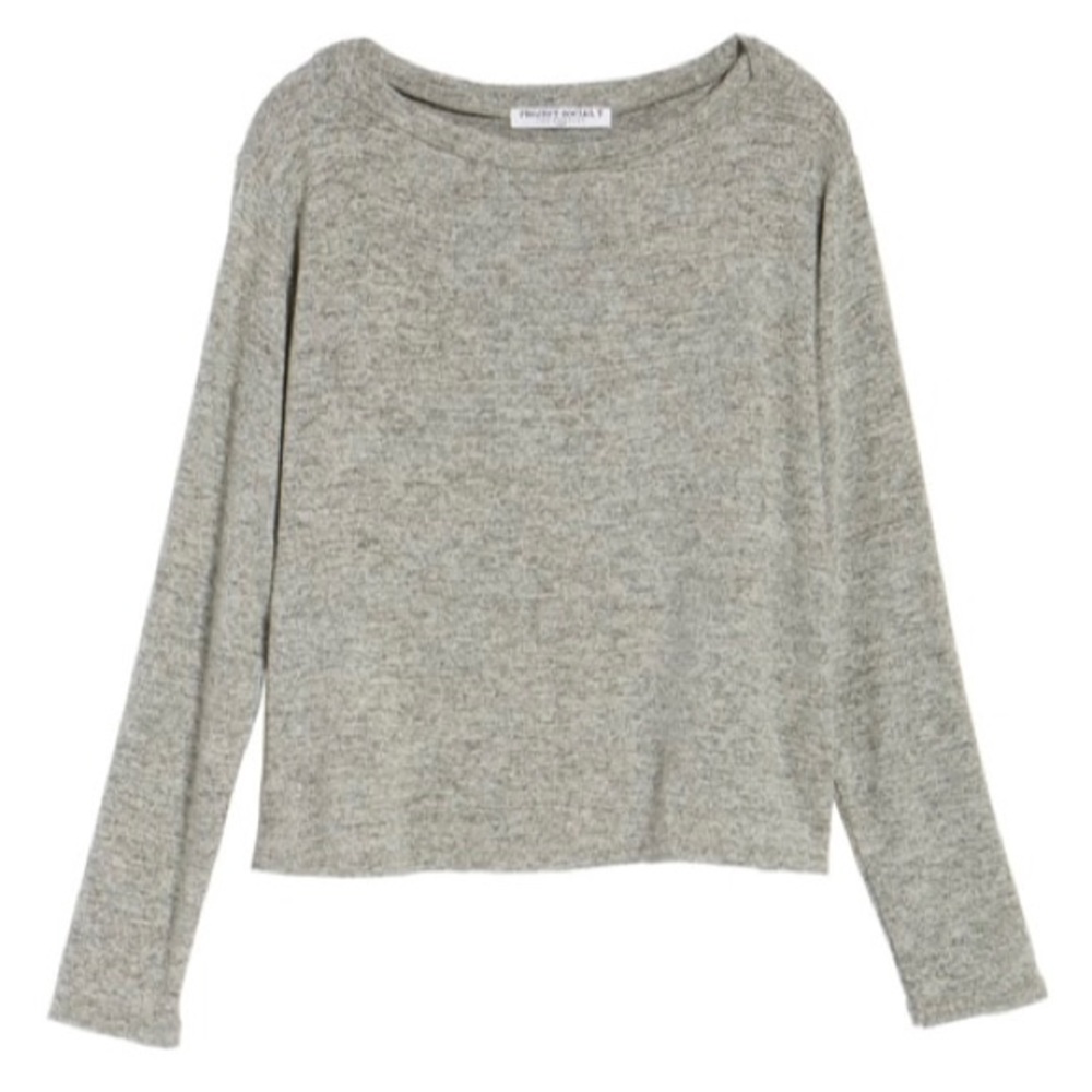 [bp.] Marled Grey Boatneck Sweater Shirt - Picture 5 of 5